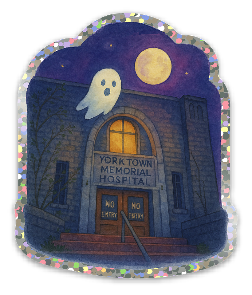 Yorktown Memorial Hospital Glitter Border Sticker
