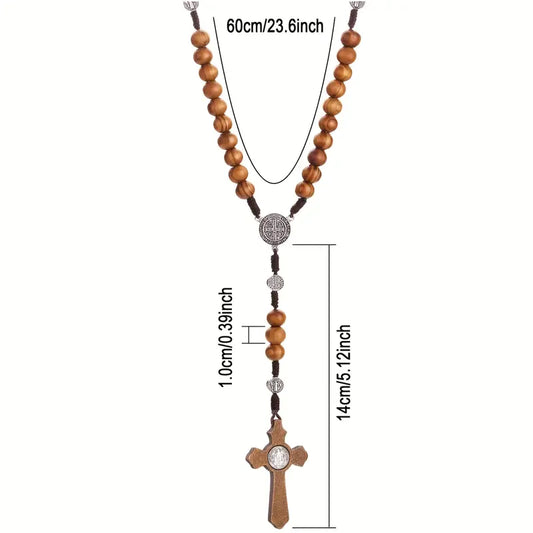St. Benedict Wooden Rosary: For Prayer & Spiritual Protection