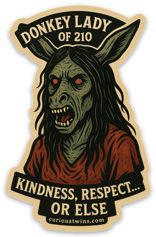 "Donkey Lady of 210" Die Cut Sticker