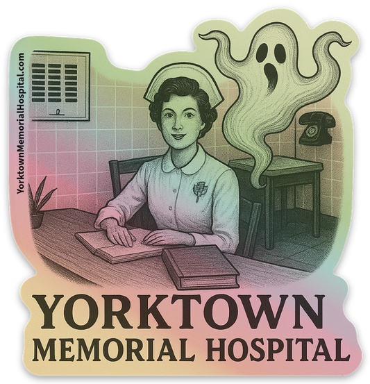 "Yorktown Memorial Hospital Nurse" Die Cut Sticker