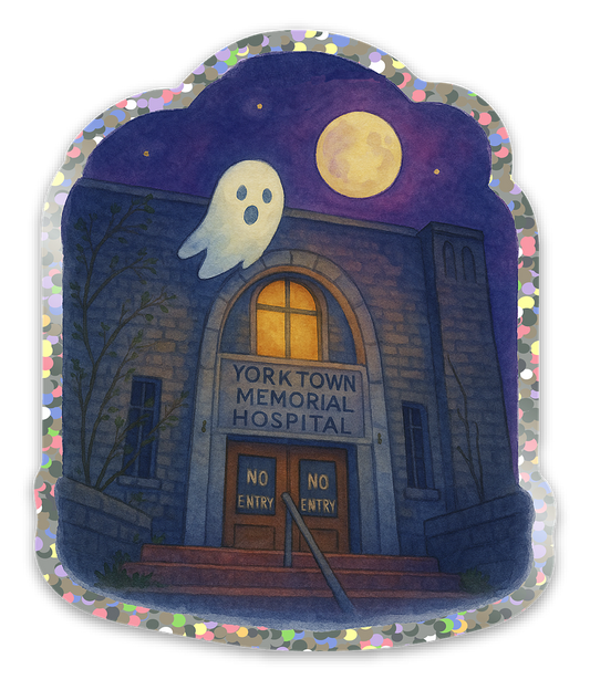 Yorktown Memorial Hospital Glitter Border Sticker