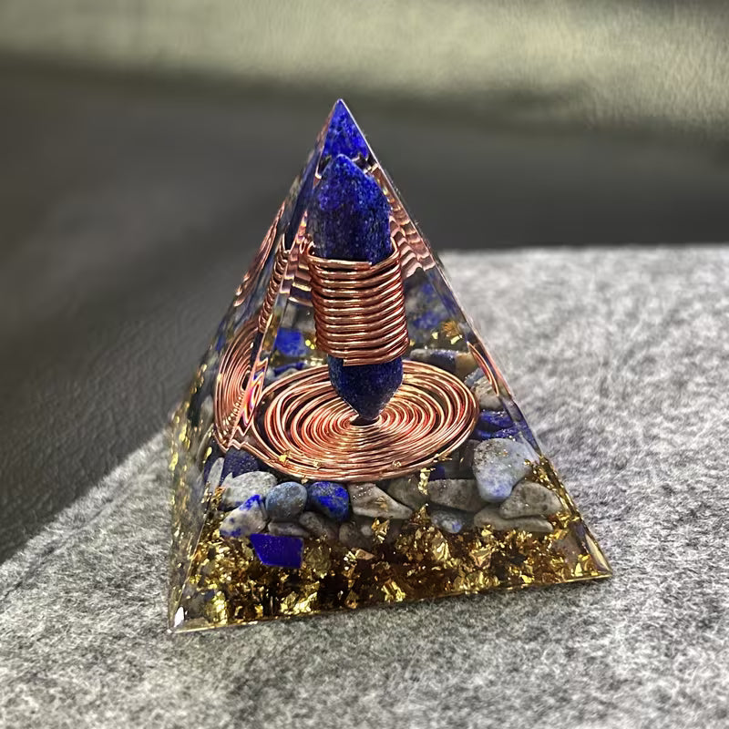 Lapis Lazuli Orgone Pyramid: Clarity & Wisdom
