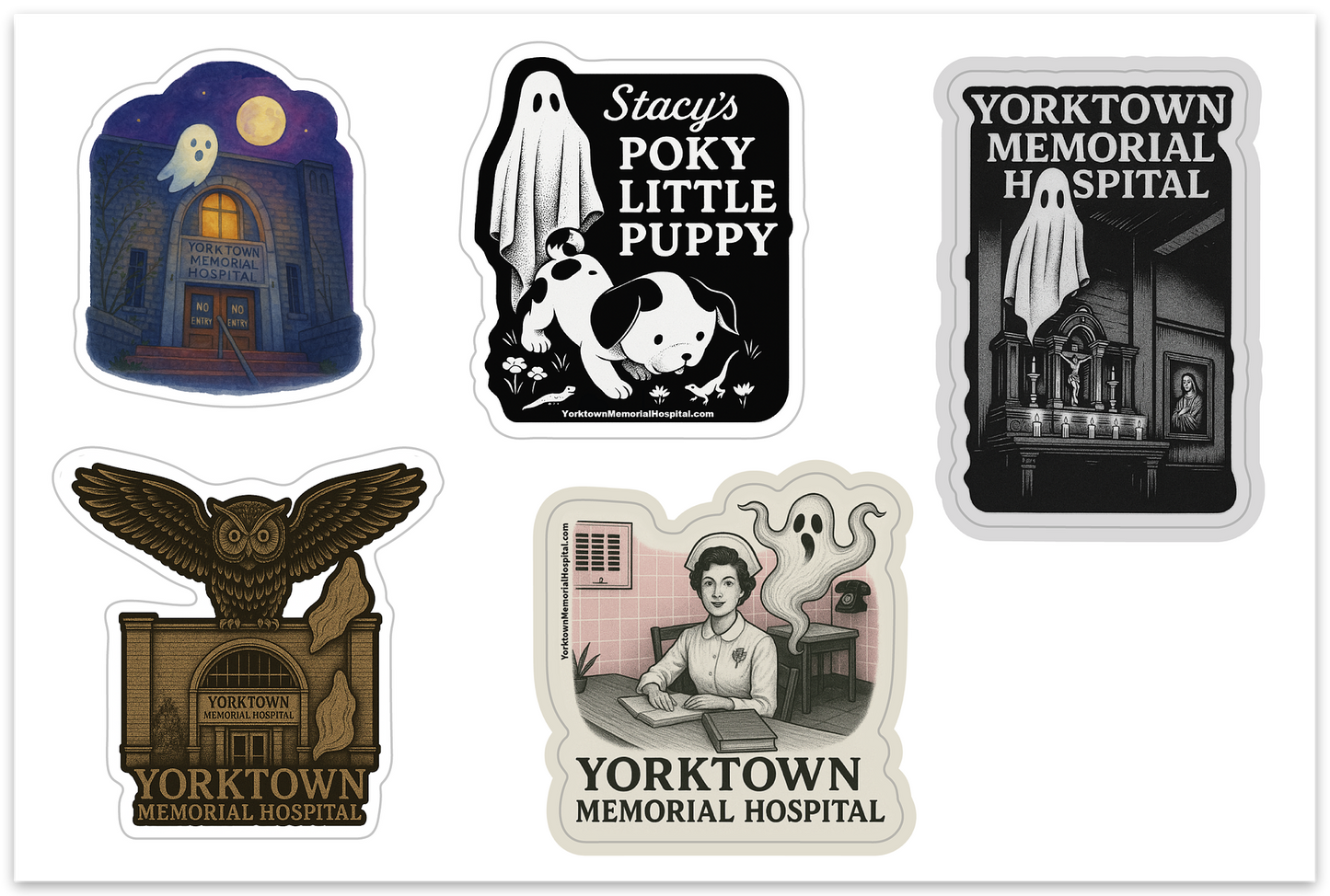 5 in 1 Sticker Sheets - The Hauntings of Yorktown