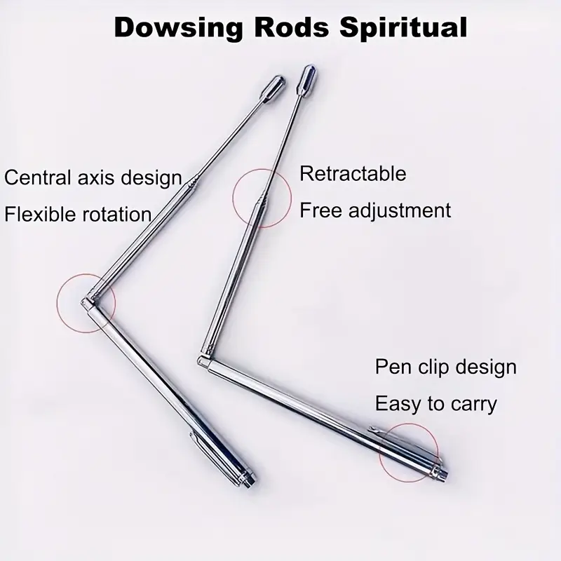 2-Piece Stainless Steel Dowsing/Divining Rods
